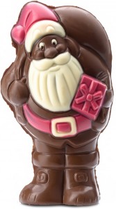 Christmas,Figure,Of,Chocolate,Isolated,On,White
